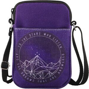 Book Lover's Crossbody Messenger Bag - Stylish Cotton & Linen with Pockets